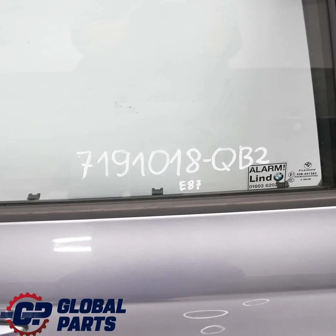 BMW 1 SERIES 2 E87 E87N Door Rear Right O/S Quarzblau Blau Blue Metallic A18 - SKU 7191018-QB2 - Part number 41527191018
