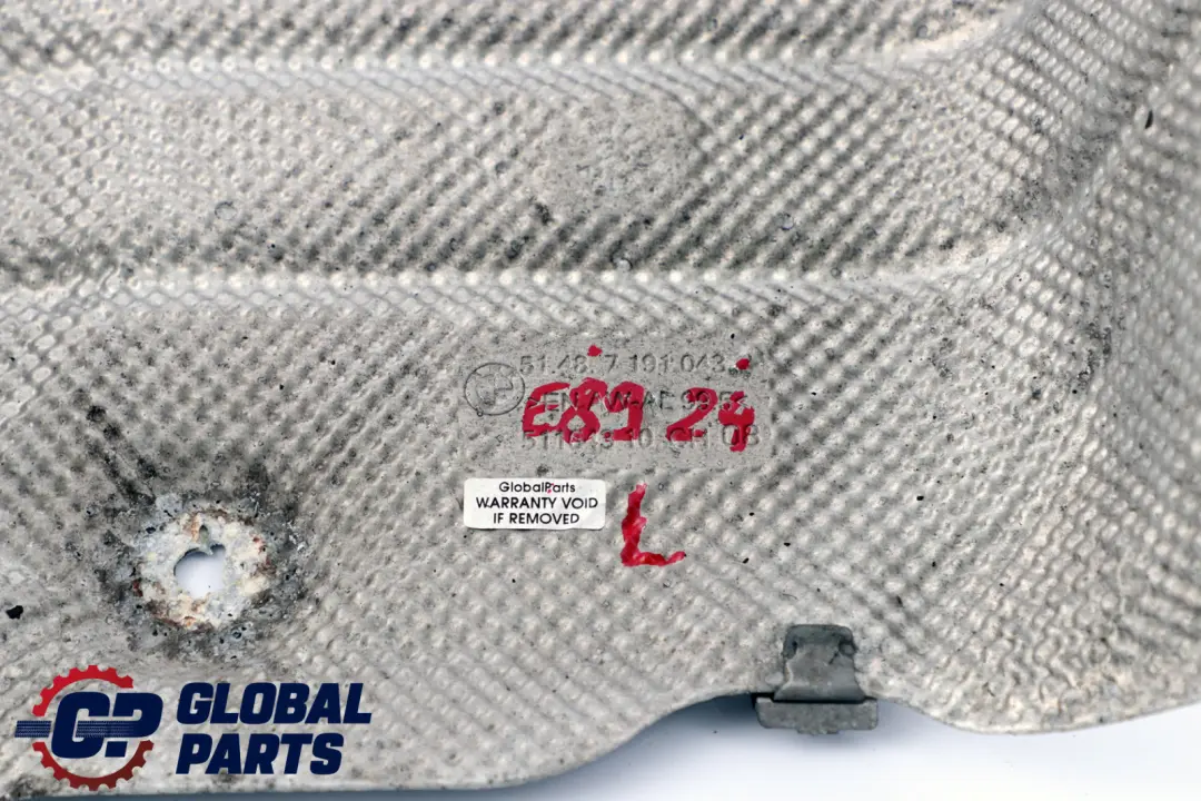 BMW Z4 Series E89 Convertible Rear Silencer Left N/S Heat Insulation Plate Cover - SKU 7191043 - Part number 7191043