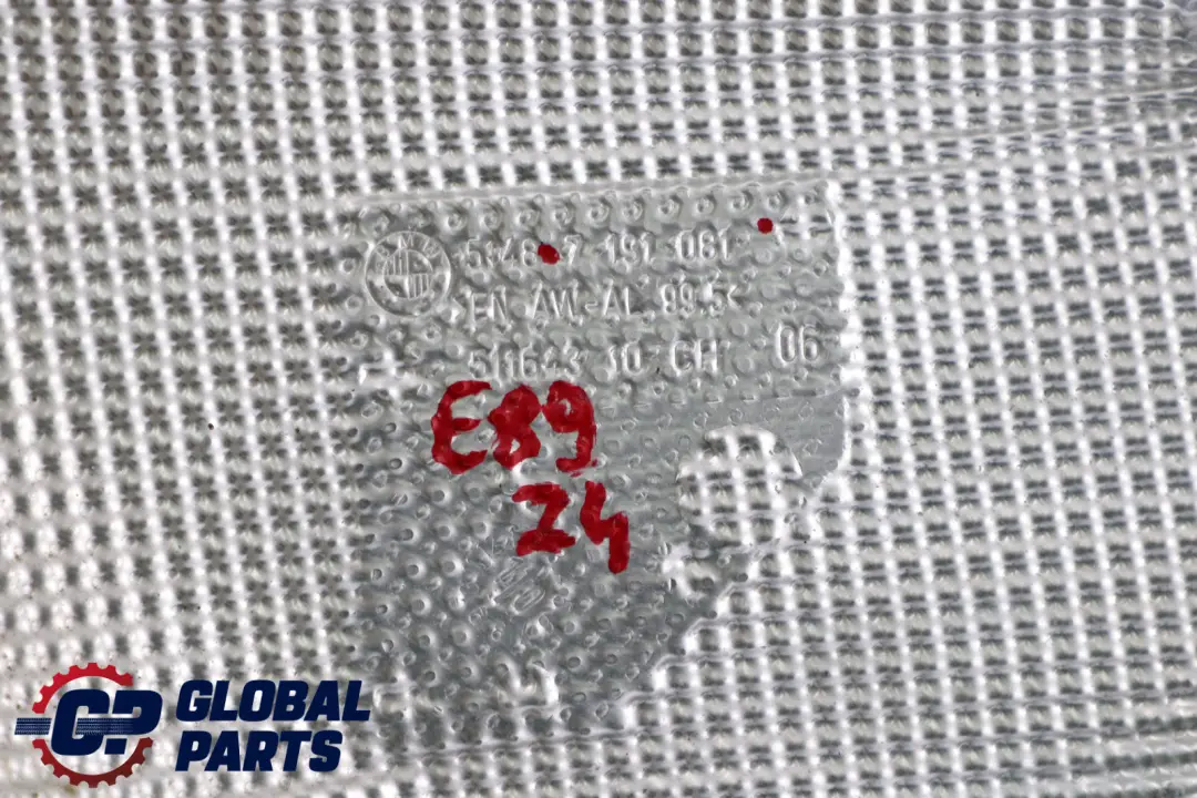 Heat Insulation Front Wall 5148 to BMW Z4 Series E89 with Part number 7191081 BMW Z4 Series E89 Heat Insulation Front Wall 5148 - SKU 7191081 - Part number 7191081