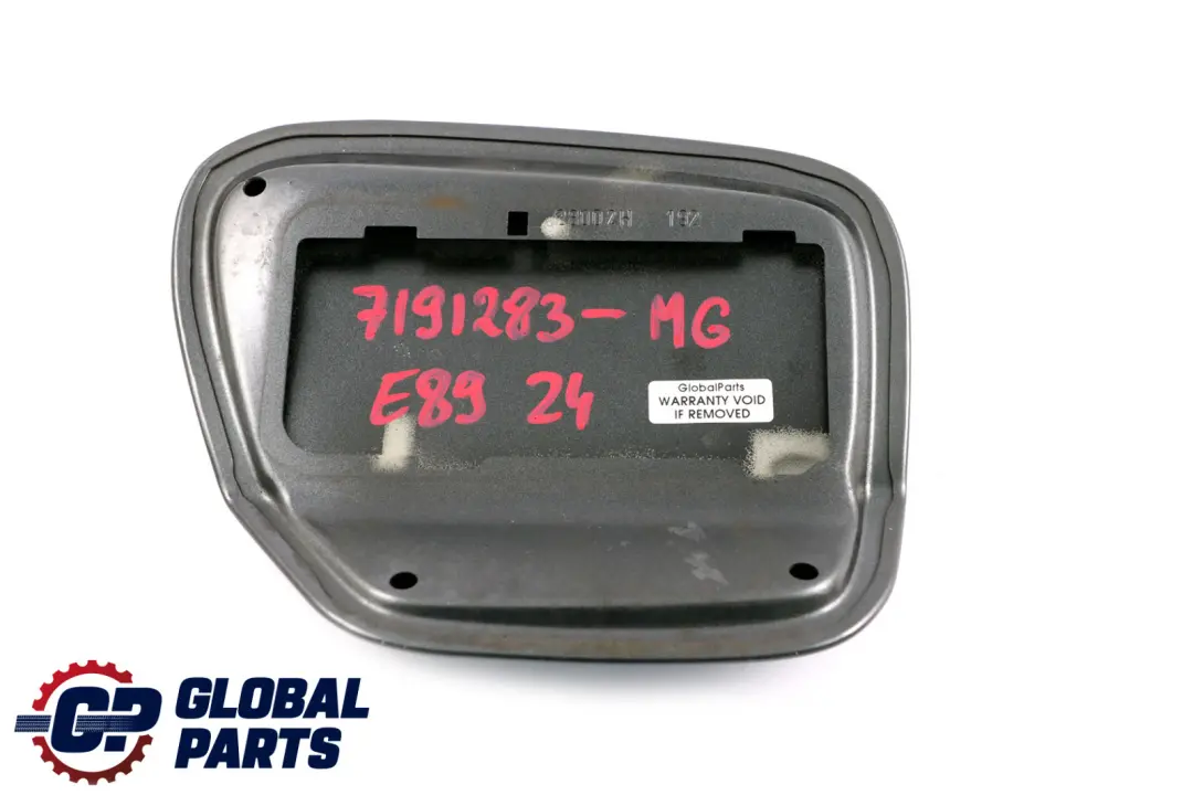 Fill In Flap Fuel Cover Mineralgrau Grey Metallic B39 to BMW Z4 Series E89 with Part number 7191283 BMW Z4 Series E89 Fill In Flap Fuel Cover Mineralgrau Grey Metallic B39 - SKU 7191283-MG - Part number 7191283