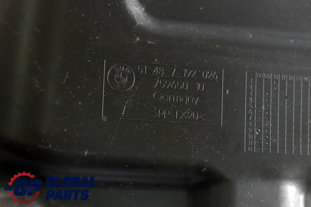 BMW Z4 E89 Cabriolet Plaque Recouvrement Filtre à Charbon Actif Sous Le Plancher - SKU 7192026 - Numéro de pièce 7192026