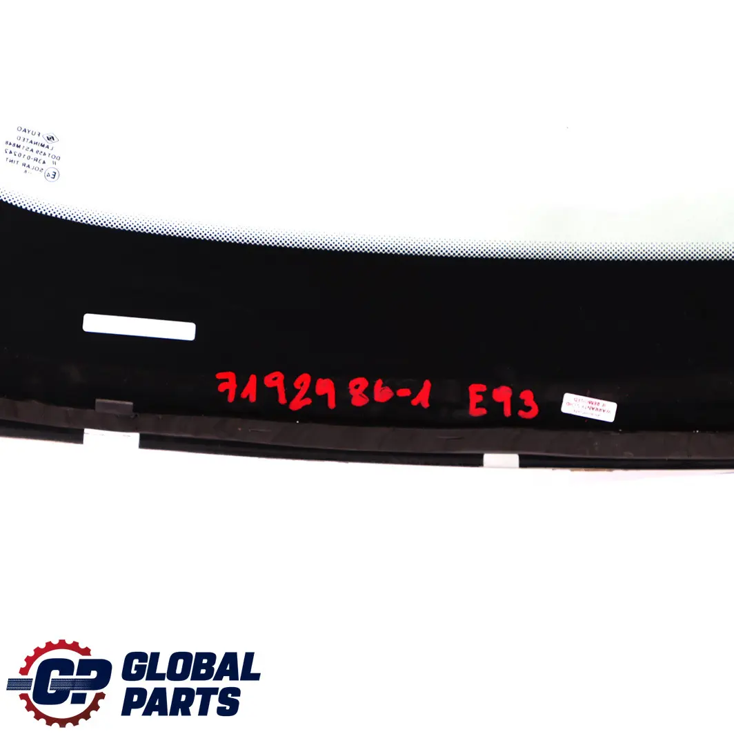 BMW E93 Convertible Front Windscreen Window Glass AS1 Green FUYAO - SKU 7192986 - Part number 7192986