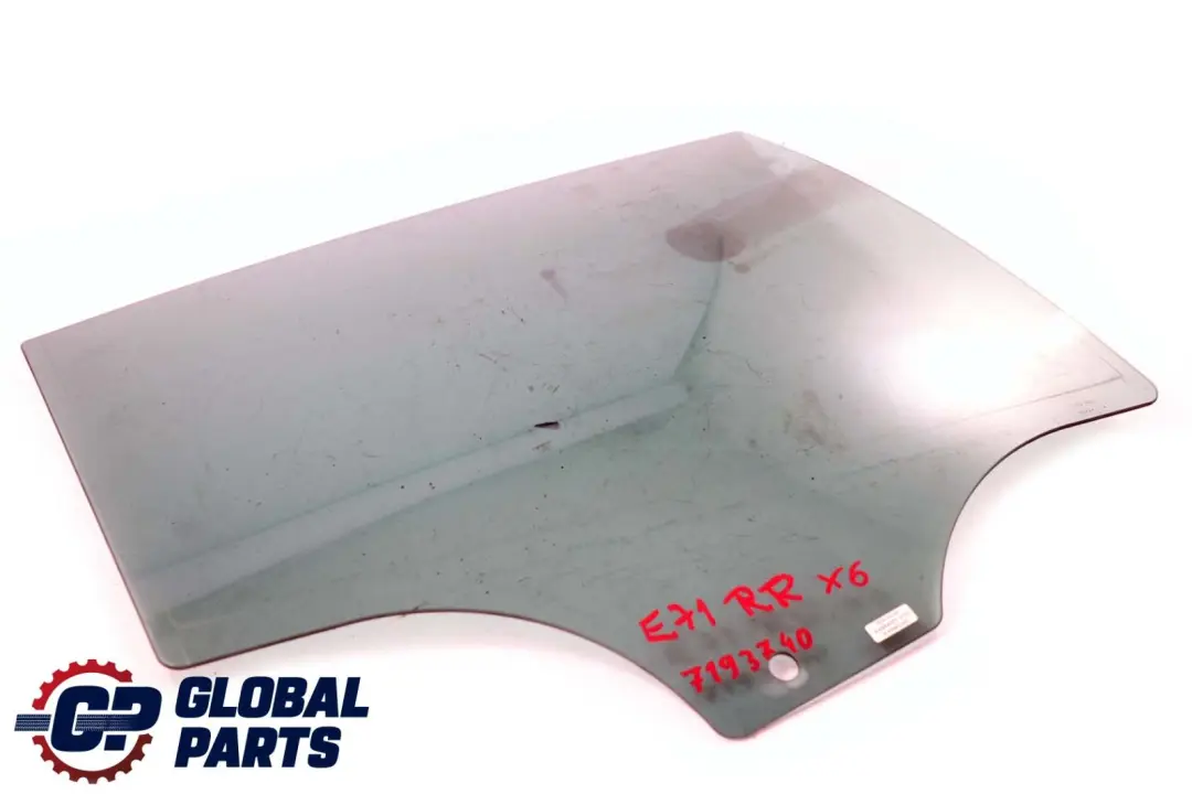 BMW X6 E71 Szyba Tylna Prawe Drzwi Czarna AS3 - SKU 7193740 - Numer Części 7193740