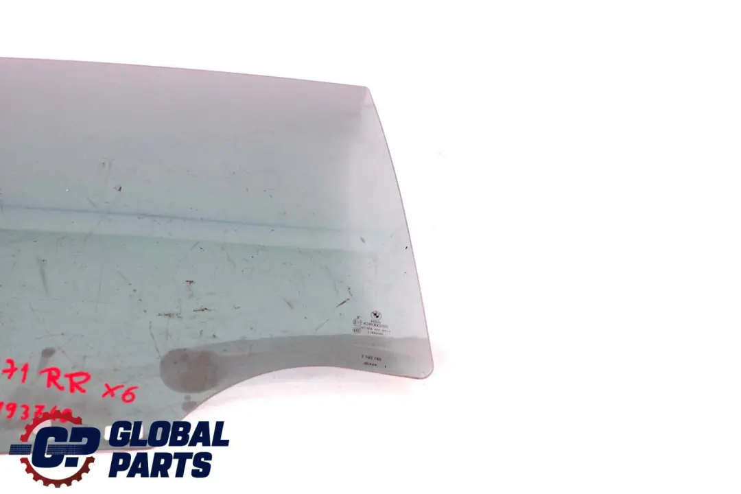BMW X6 E71 Puerta Trasera Derecha Cristal Negro AS3 - SKU 7193740 - Número de pieza 7193740