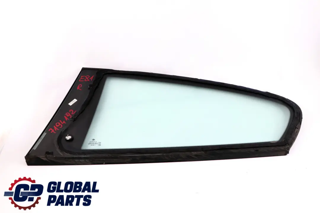 BMW 1 Series E81 Window Glass Rear Right High Gloss Glanzschwarz O/S - SKU 7194192 - Part number 7194192