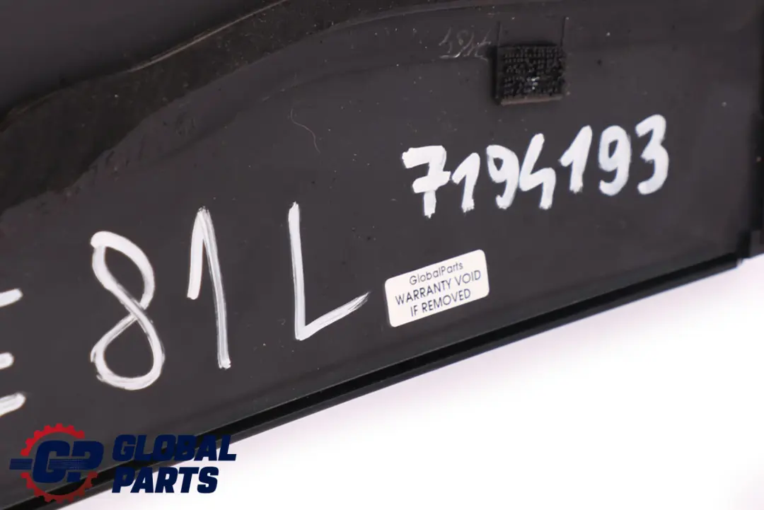 BMW 1 er E81 Seitenscheibe hinten linksGLANZSCHWARZ SSG High Gloss - SKU 7194193 - Teilenummer 7194193