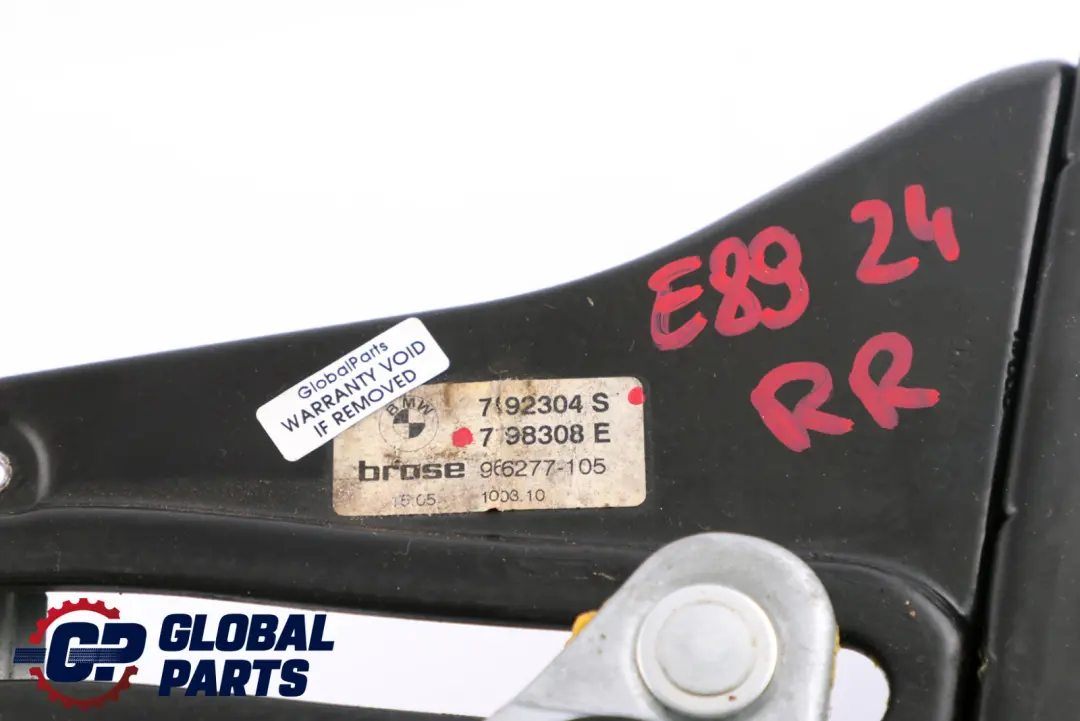 Podnośnik Regulator Z Silnikiem Szyby Tylnej Prawej do BMW Z4 E89 o numerze 7198308 BMW Z4 E89 Podnośnik Regulator Z Silnikiem Szyby Tylnej Prawej - SKU 7198308 - Numer Części 7198308