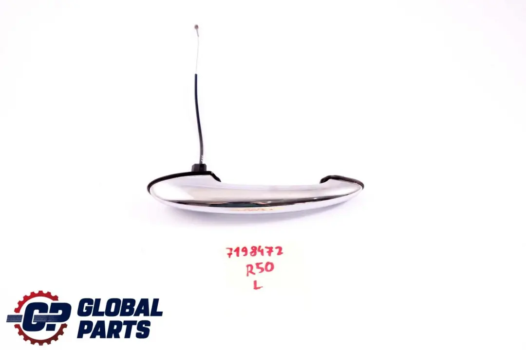 Manija Exterior Puerta Cromada Izquierda Lado Pasajero para Mini Cooper R50 R55 R56 con número de pieza 7198472 Mini Cooper R50 R55 R56 Manija Exterior Puerta Cromada Izquierda Lado Pasajero - SKU 7198472 - Número de pieza 7198472