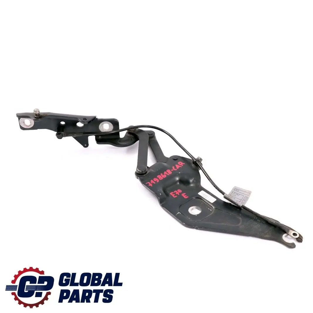 BMW X5 X6 Series E70 E71 Right Engine Hood Hinge Carbonschwarz Black - SKU 7198618-CAR - Part number 7208628