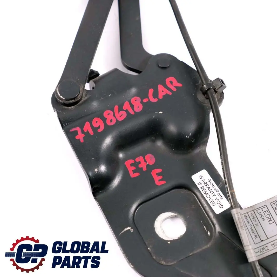 Zawias Maski Prawy Czarny do BMW X5 X6 E70 E71 o numerze 7208628 BMW X5 X6 E70 E71 Zawias Maski Prawy Czarny - SKU 7198618-CAR - Numer Części 7208628