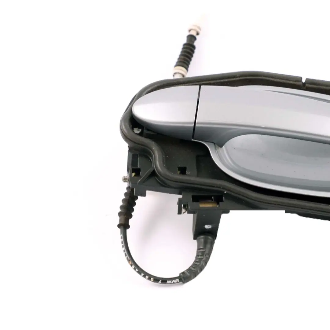 BMW 5 E60 E61 Poignee de Porte Arriere Gauche Gris Argente Metallique A08 - SKU 7199555-SBG - Numéro de pièce 7034469