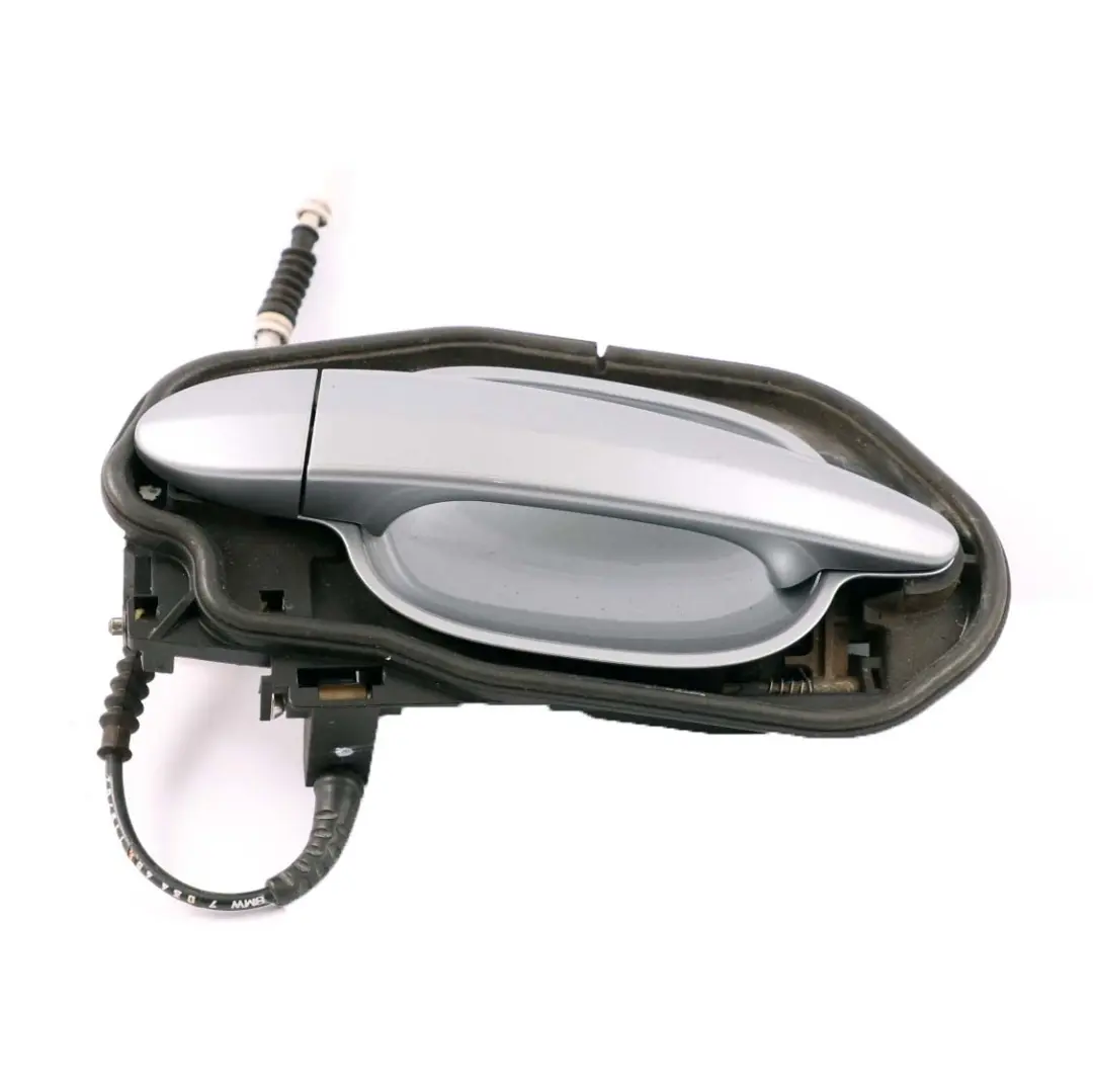 BMW 5 E60 E61 Poignee de Porte Arriere Gauche Gris Argente Metallique A08 - SKU 7199555-SBG - Numéro de pièce 7034469