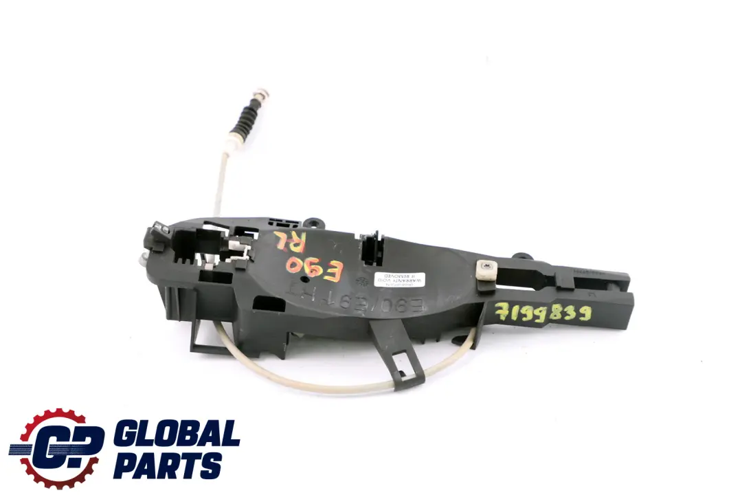 exterior trasero izquierdo puerta manija De agarre Carrier para BMW E90 E91 con número de pieza 7199839 BMW E90 E91 exterior trasero izquierdo puerta manija De agarre Carrier - SKU 7199839 - Número de pieza 7199839