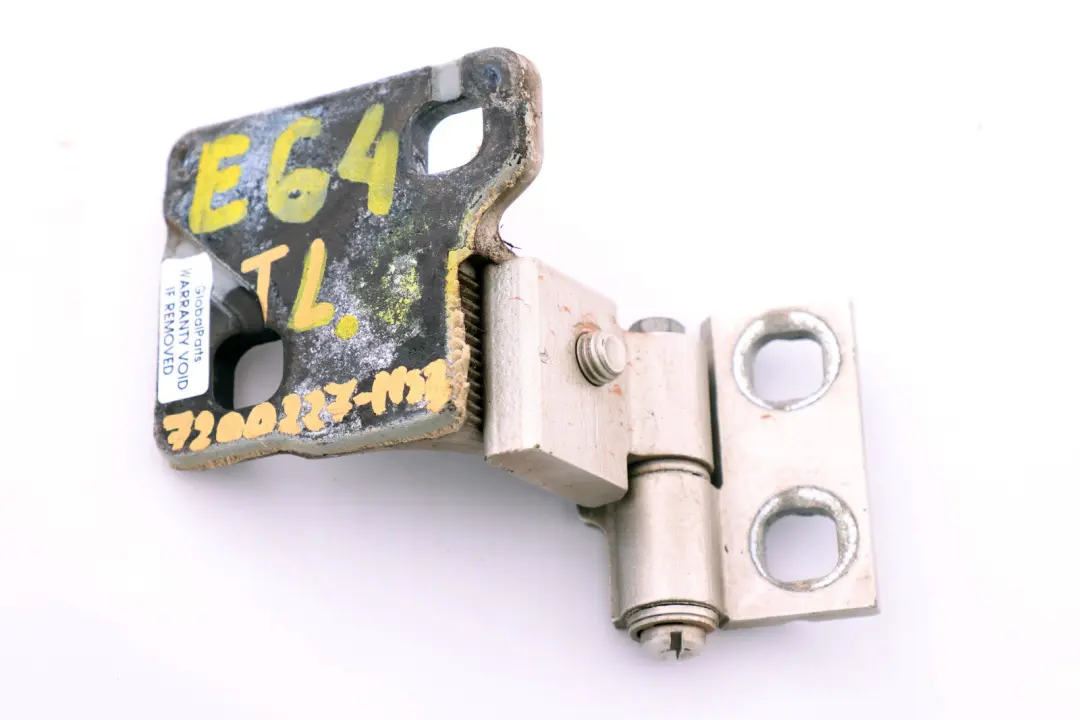 Door Hinge Front Top Left N/S Mineralsilber Silver 7072669 to BMW 6 Series E63 E64 with Part number 7200227 BMW 6 Series E63 E64 Door Hinge Front Top Left N/S Mineralsilber Silver 7072669 - SKU 7200227-MSB - Part number 7200227