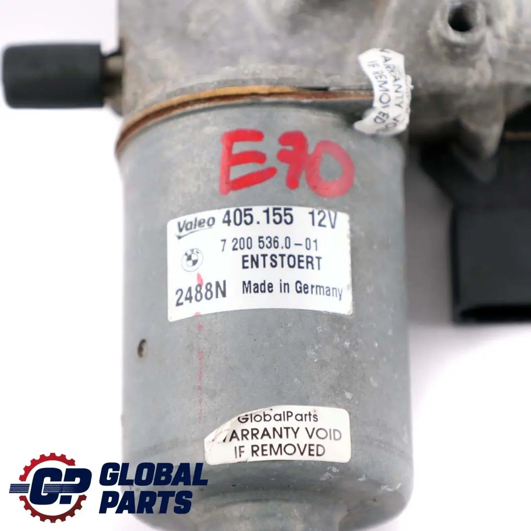 Limpiaparabrisas Delantero para BMW X5 E70 Motor con número de pieza 7200536 BMW X5 E70 Motor Limpiaparabrisas Delantero - SKU 7200536 - Número de pieza 7200536