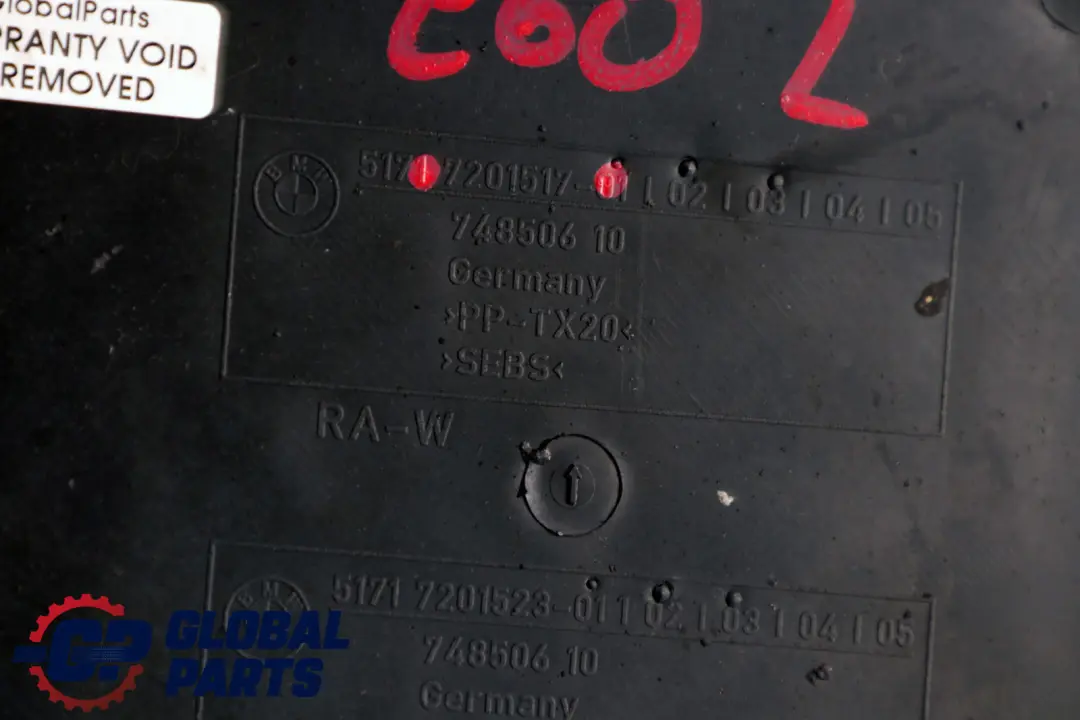 BMWE60 E61 E63 Cache de protection de l'engrenage de direction gauche pour à propos du numéro de pièce 7201517 BMWE60 E61 E63 Cache de protection de l'engrenage de direction gauche - SKU 7201517 - Numéro de pièce 7201517