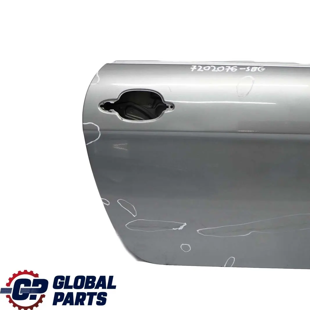 BMW 6 E63 E64 Porte avant Droite Gris Argente Argent Gris Metallique - A08 - SKU 7202076-SBG - Numéro de pièce 7202076