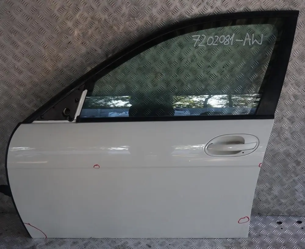 BMW 7 Series E65 E66 Door Front Left N/S Alpinweiss Alpine White - 300 - SKU 7202081-AW - Part number 7202081