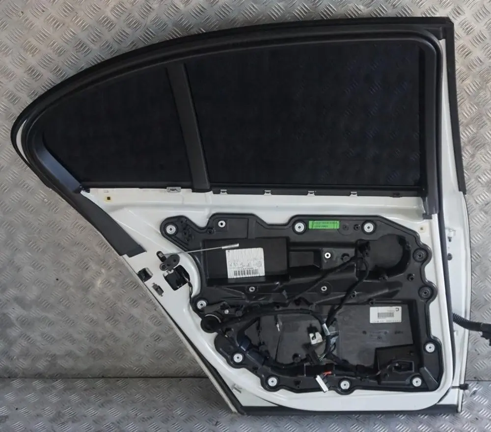 Door Rear Left N/S Alpinweiss Alpine White - 300 to BMW 7 Series E65 with Part number 7202083 BMW 7 Series E65 Door Rear Left N/S Alpinweiss Alpine White - 300 - SKU 7202083-AW - Part number 7202083