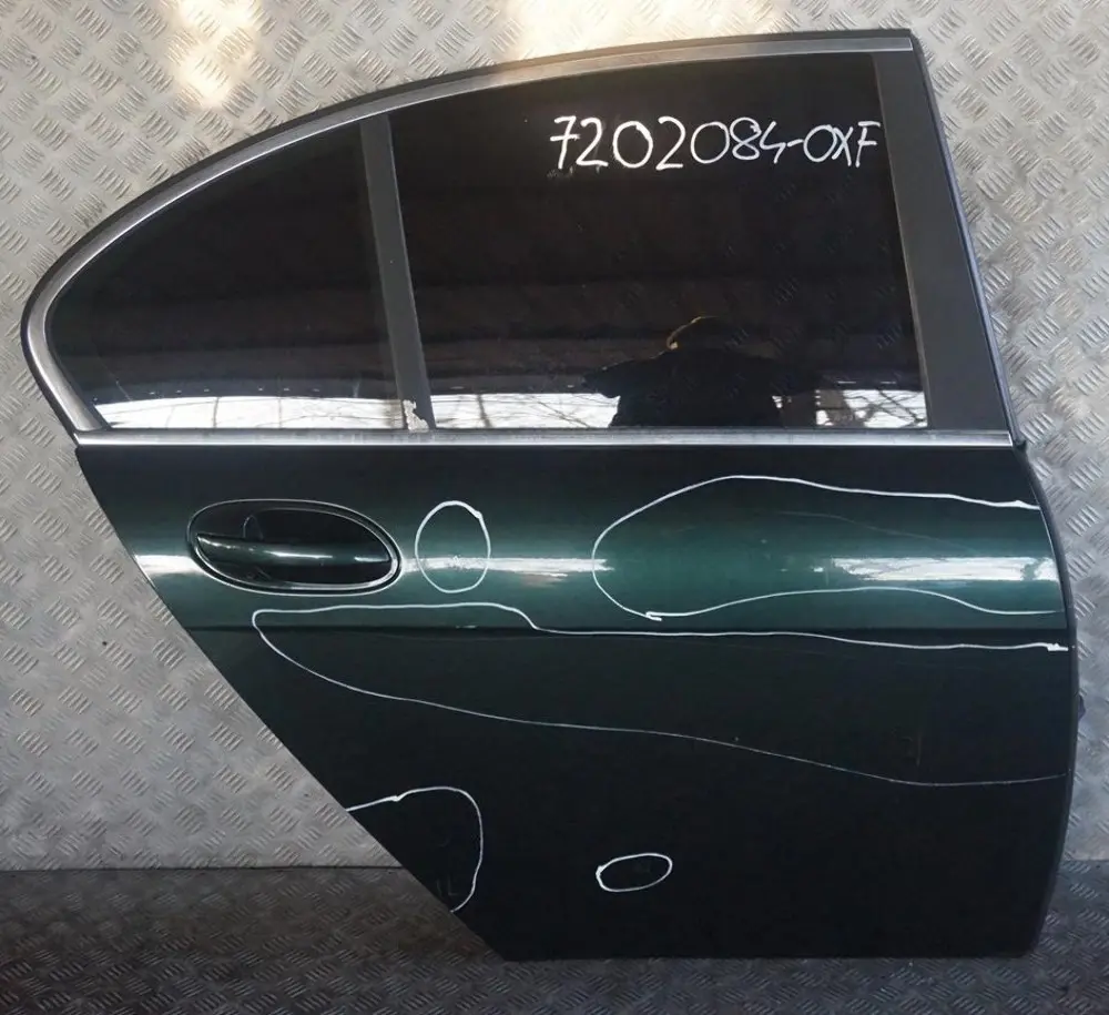 BMW 7 Series E65 Door Rear Right O/S Oxfordgruen Oxford Green Metallic - 430 - SKU 7202084-OXF - Part number 7202084