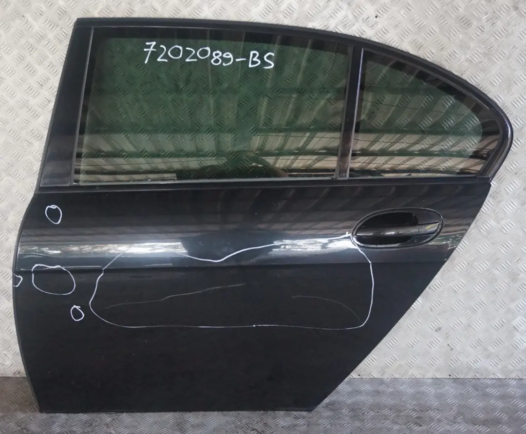 BMW 7 Series E66 Long Door Rear Left N/S Black Sapphire Metallic - 475 - SKU 7202089-BS - Part number 7202089