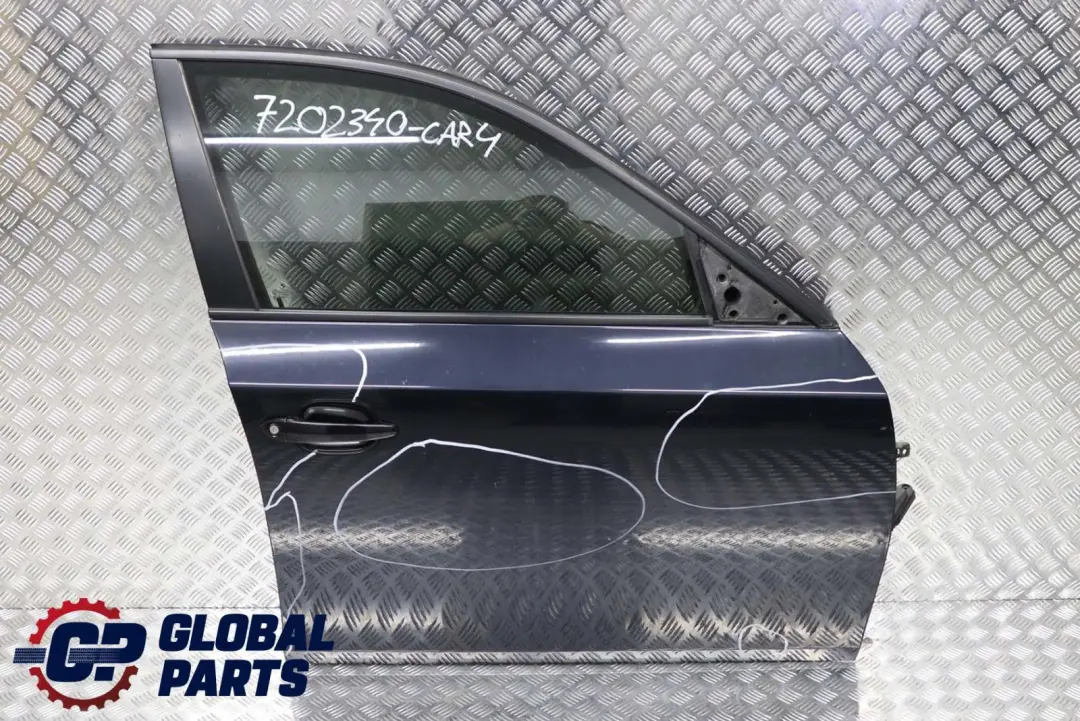 Door Front Right O/S Carbonschwarz Carbon Black - 416 to BMW 5 Series E60 E61 4 with Part number 7202340 BMW 5 Series E60 E61 4 Door Front Right O/S Carbonschwarz Carbon Black - 416 - SKU 7202340-CAR4 - Part number 7202340