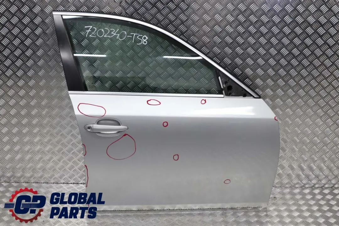 BMW E60 E61 LCI 8 Porta Anteriore Destra Argento-Titanio Argento - - SKU 7202340-TS8 - Numero di parte 7202340