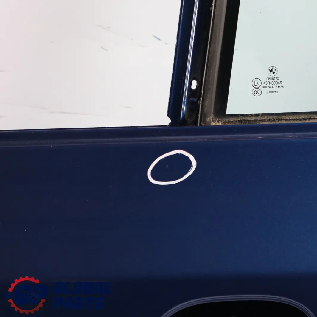 Door Rear Left N/S Le Mans Blau Metallic - 381 to BMW 5 Series E60 Saloon with Part number 7202341 BMW 5 Series E60 Saloon Door Rear Left N/S Le Mans Blau Metallic - 381 - SKU 7202341-LMB - Part number 7202341