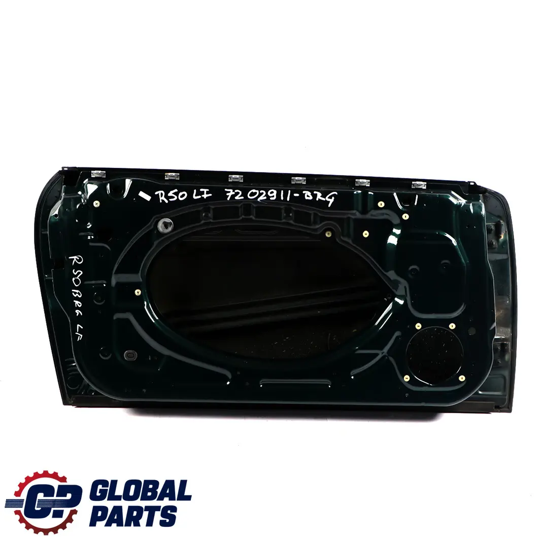 Front Left Door N/S British Racing Green - 895 to Mini Cooper One R50 R52 R53 with Part number 7202911 Mini Cooper One R50 R52 R53 Front Left Door N/S British Racing Green - 895 - SKU 7202911-BRG - Part number 7202911