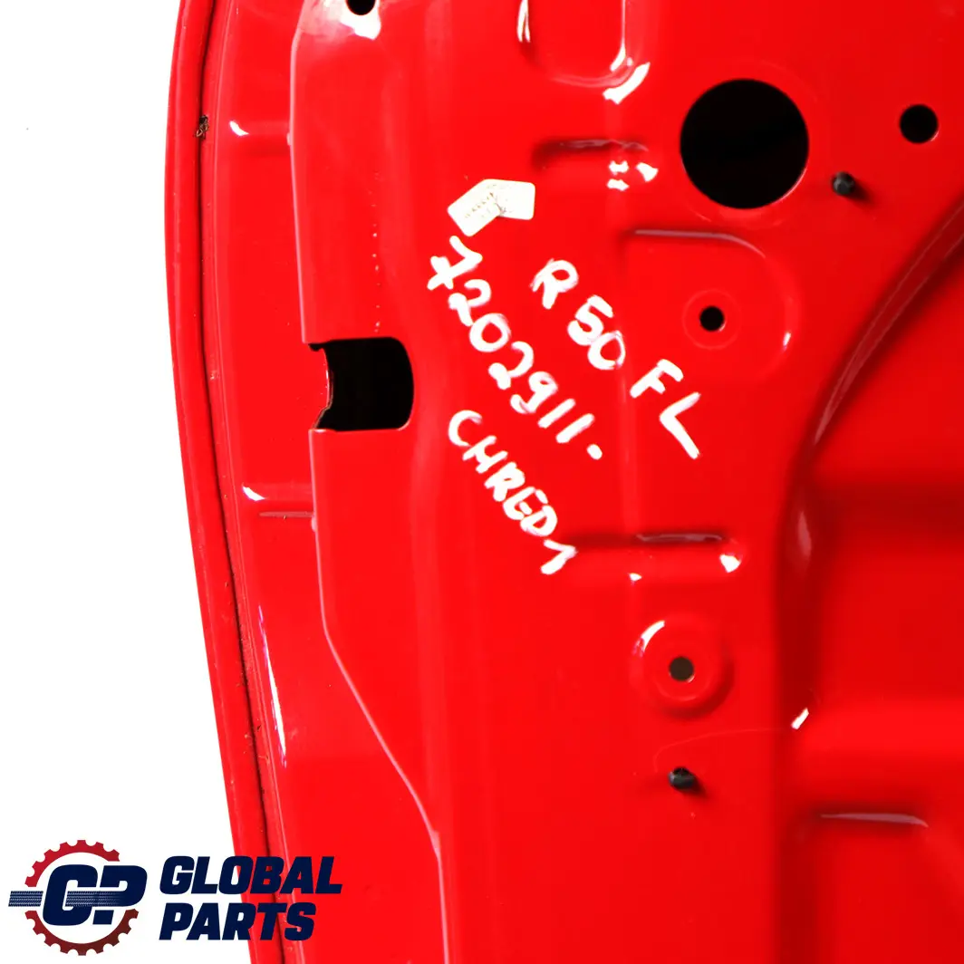 Front Left Door N/S Chili Red - 851 to Mini Cooper One 1 R50 R52 R53 with Part number 7202911 Mini Cooper One 1 R50 R52 R53 Front Left Door N/S Chili Red - 851 - SKU 7202911-CHRED1 - Part number 7202911