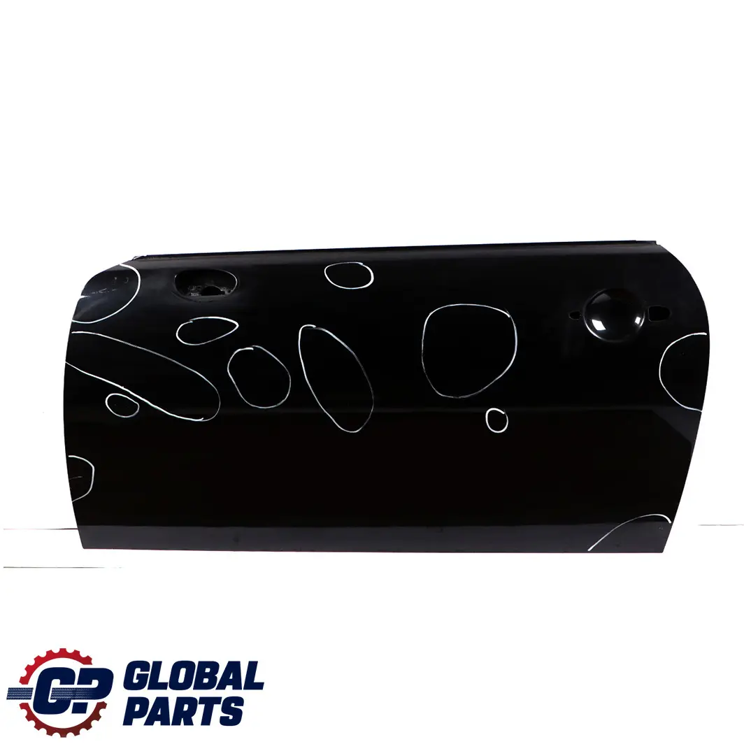Front Left Door N/S Cosmosschwarz Black - 303 to BMW Mini Cooper R50 R52 R53 with Part number 7202911 BMW Mini Cooper R50 R52 R53 Front Left Door N/S Cosmosschwarz Black - 303 - SKU 7202911-COS - Part number 7202911