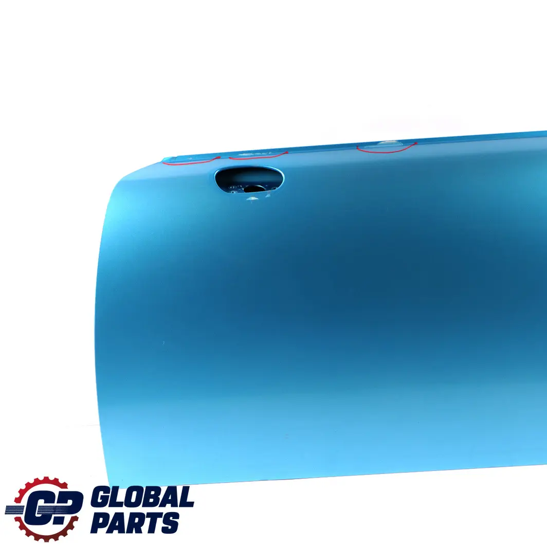 Front Left Door N/S Electric Blue Metallic - 870 to Mini Cooper One 1 R50 R52 R53 with Part number 7202911 Mini Cooper One 1 R50 R52 R53 Front Left Door N/S Electric Blue Metallic - 870 - SKU 7202911-ELB1 - Part number 7202911