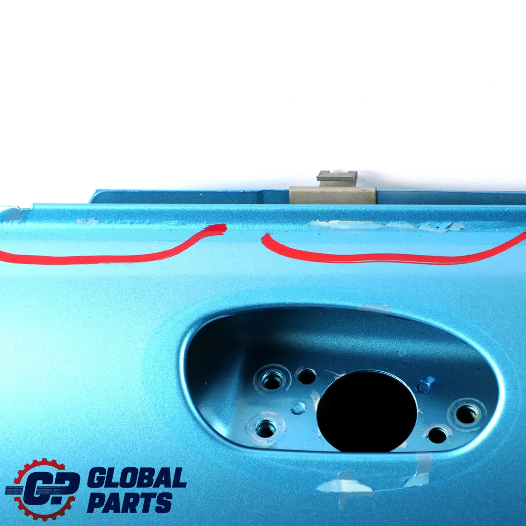 Front Left Door N/S Electric Blue Metallic - 870 to Mini Cooper One 1 R50 R52 R53 with Part number 7202911 Mini Cooper One 1 R50 R52 R53 Front Left Door N/S Electric Blue Metallic - 870 - SKU 7202911-ELB1 - Part number 7202911