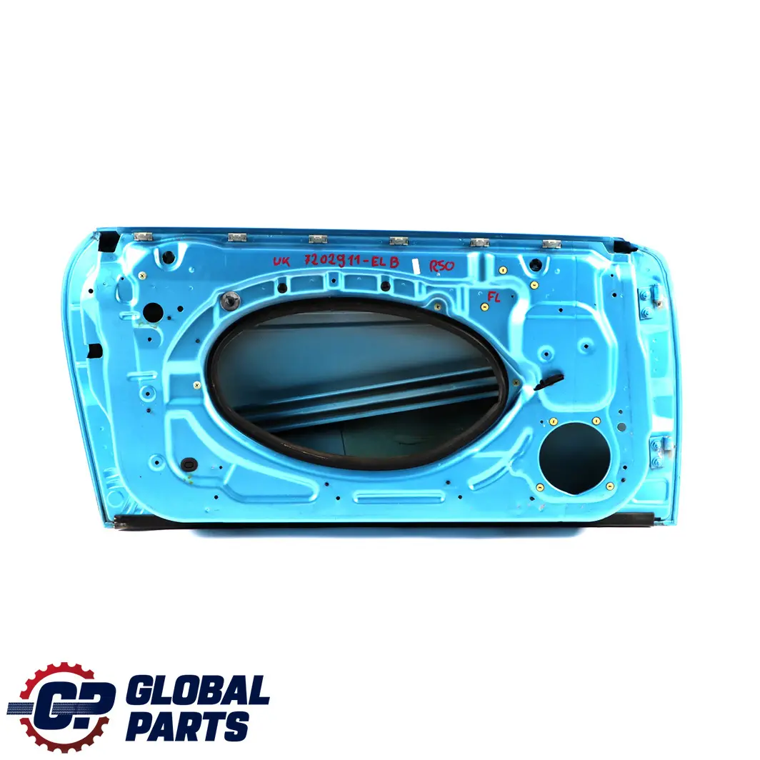 Front Left Door N/S Electric Blue Metallic - 870 to Mini Cooper One 1 R50 R52 R53 with Part number 7202911 Mini Cooper One 1 R50 R52 R53 Front Left Door N/S Electric Blue Metallic - 870 - SKU 7202911-ELB1 - Part number 7202911