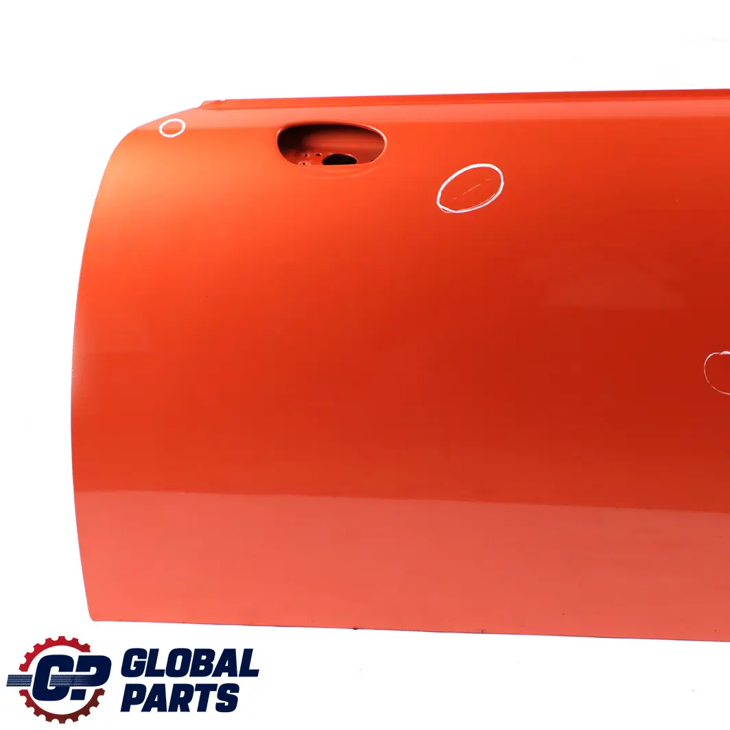 Front Left Door N/S Hot Orange Metallic - A26 to Mini Cooper One R50 R52 R53 with Part number 7202911 Mini Cooper One R50 R52 R53 Front Left Door N/S Hot Orange Metallic - A26 - SKU 7202911-HOT - Part number 7202911