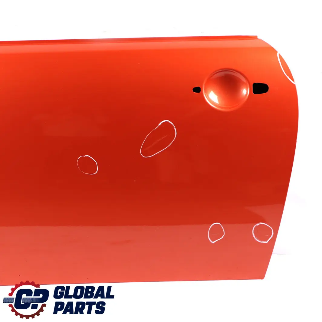 Front Left Door N/S Hot Orange Metallic - A26 to Mini Cooper One R50 R52 R53 with Part number 7202911 Mini Cooper One R50 R52 R53 Front Left Door N/S Hot Orange Metallic - A26 - SKU 7202911-HOT - Part number 7202911