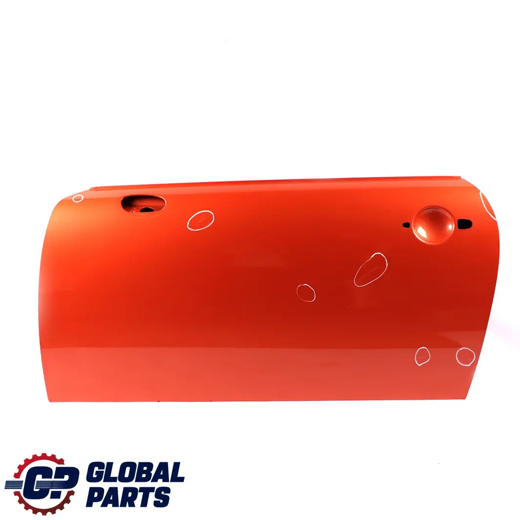 Front Left Door N/S Hot Orange Metallic - A26 to Mini Cooper One R50 R52 R53 with Part number 7202911 Mini Cooper One R50 R52 R53 Front Left Door N/S Hot Orange Metallic - A26 - SKU 7202911-HOT - Part number 7202911