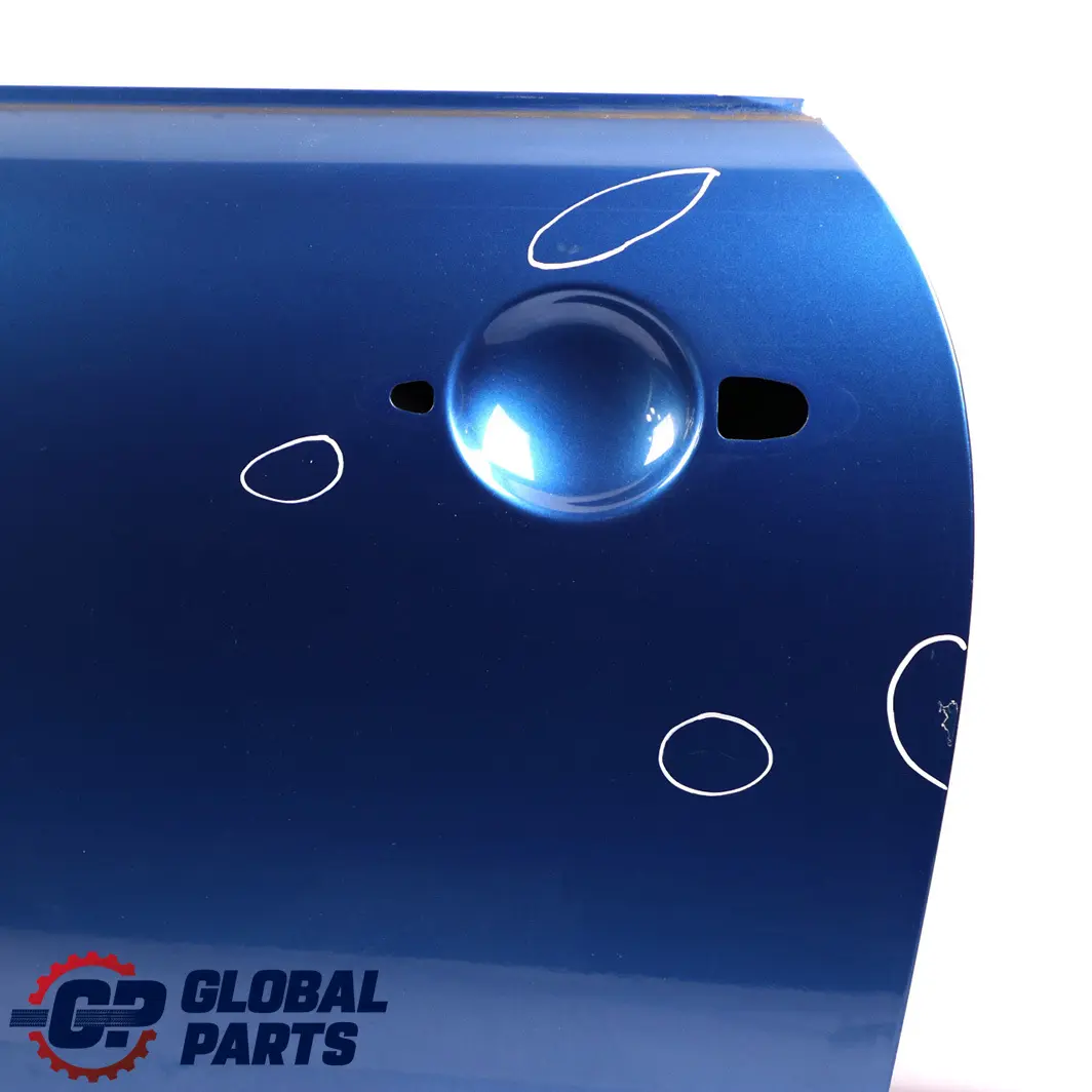 Front Left Door N/S Lightning Blue Metallic - A63 to Mini Cooper R50 R52 R53 with Part number 7202911 Mini Cooper R50 R52 R53 Front Left Door N/S Lightning Blue Metallic - A63 - SKU 7202911-LB - Part number 7202911