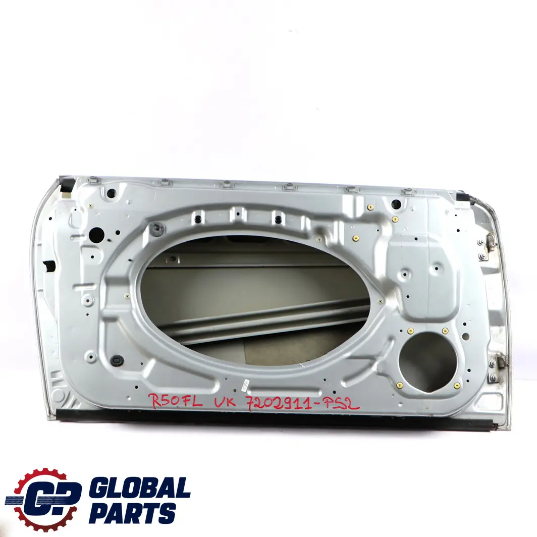 Front Left Door N/S Pure Silver Metallic - 900 to Mini Cooper One 2 R50 R52 R53 with Part number 7202911 Mini Cooper One 2 R50 R52 R53 Front Left Door N/S Pure Silver Metallic - 900 - SKU 7202911-PS2 - Part number 7202911
