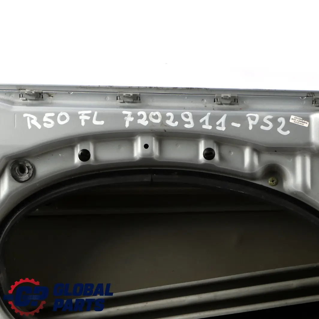 Front Left Door N/S Pure Silver Metallic - 900 to Mini Cooper One 3 R50 R52 R53 with Part number 7202911 Mini Cooper One 3 R50 R52 R53 Front Left Door N/S Pure Silver Metallic - 900 - SKU 7202911-PS3 - Part number 7202911