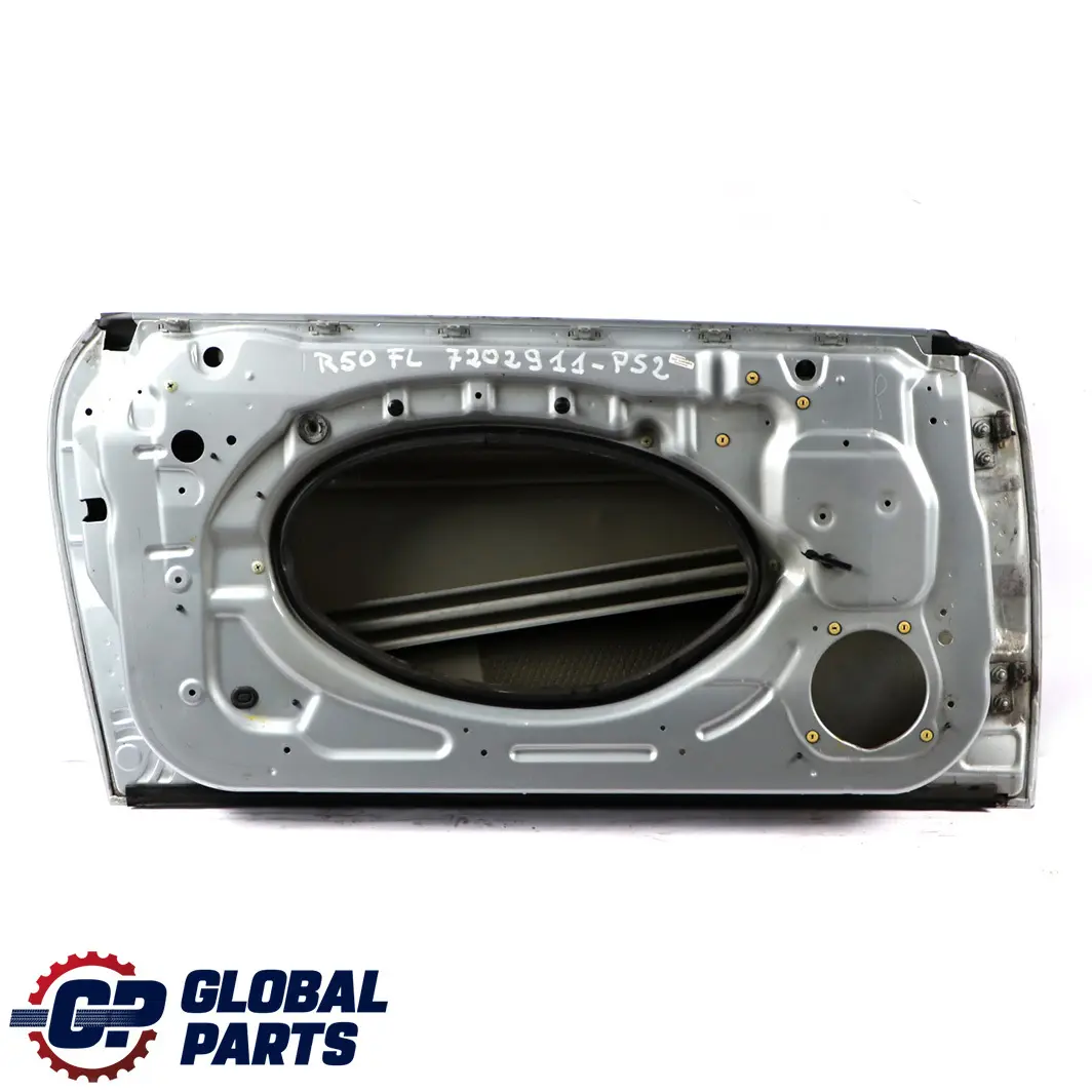 Front Left Door N/S Pure Silver Metallic - 900 to Mini Cooper One 3 R50 R52 R53 with Part number 7202911 Mini Cooper One 3 R50 R52 R53 Front Left Door N/S Pure Silver Metallic - 900 - SKU 7202911-PS3 - Part number 7202911