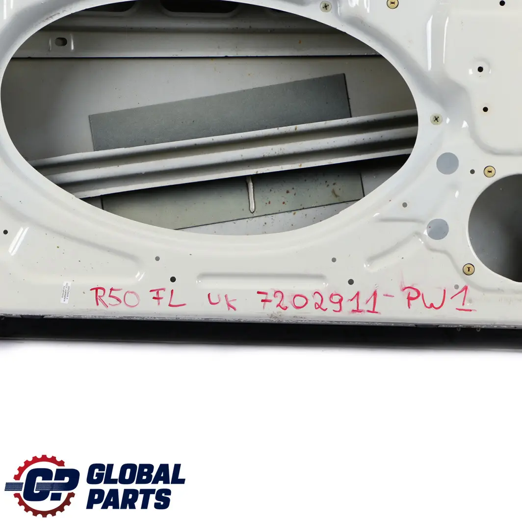 Front Left Door N/S Pepper White - 850 to BMW Mini Cooper One R50 R52 R53 1 with Part number 7202911 BMW Mini Cooper One R50 R52 R53 1 Front Left Door N/S Pepper White - 850 - SKU 7202911-PW1 - Part number 7202911
