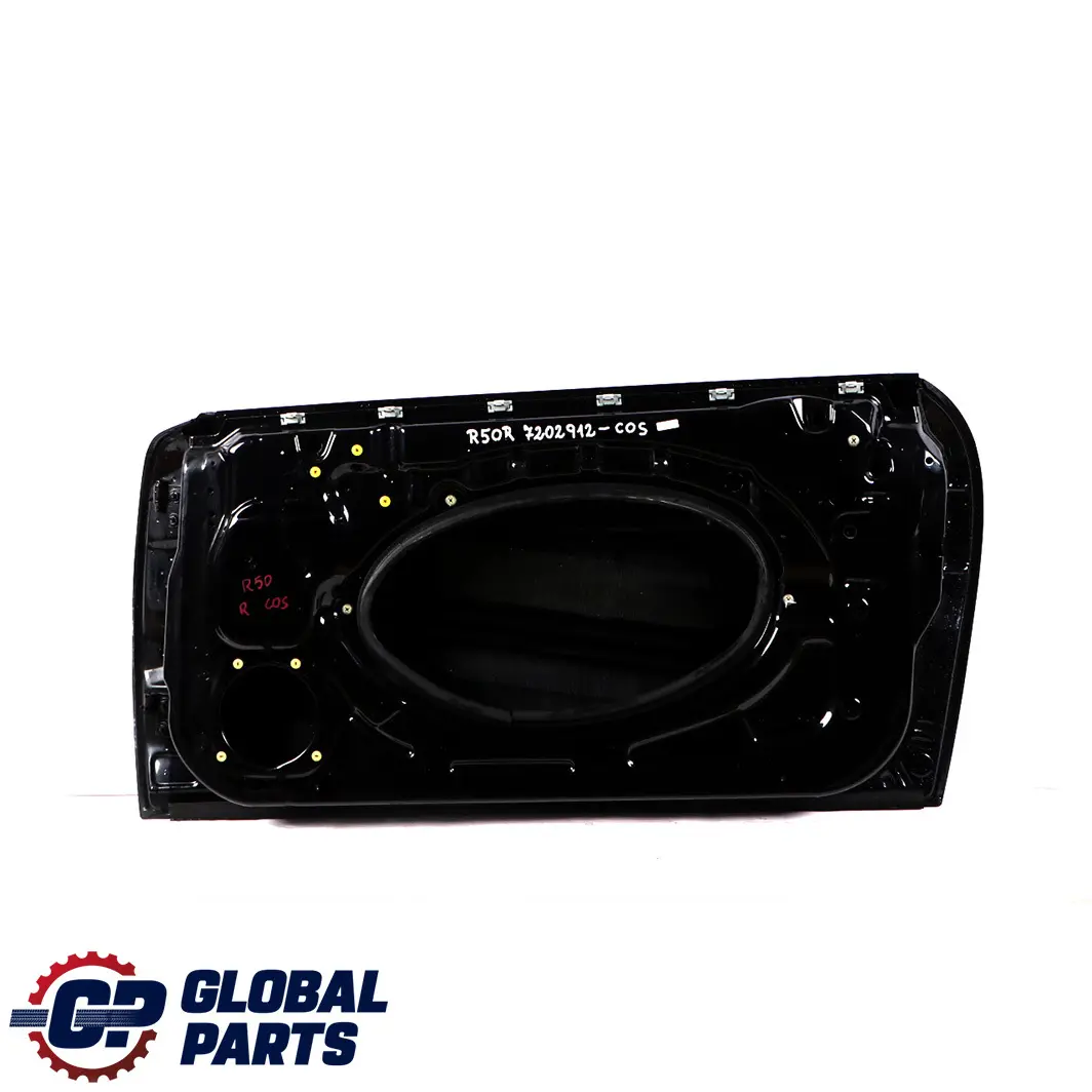 Front Right Door O/S Cosmosschwarz Black - 303 to Mini Cooper One R50 R52 R53 with Part number 7202912 Mini Cooper One R50 R52 R53 Front Right Door O/S Cosmosschwarz Black - 303 - SKU 7202912-COS - Part number 7202912