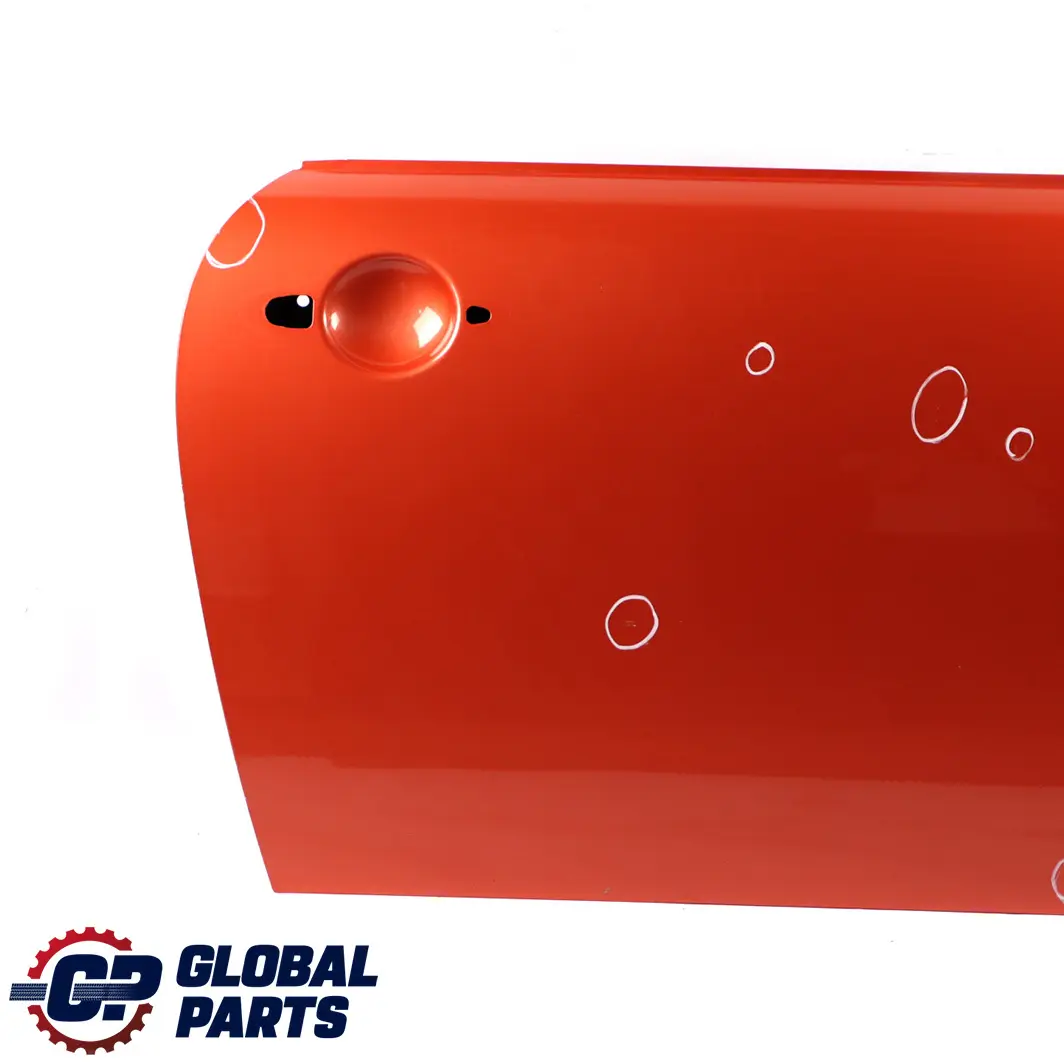 Door Front Right O/S Hot Orange Metallic - A26 to Mini Cooper One 1 R50 R52 R53 with Part number 7202912 Mini Cooper One 1 R50 R52 R53 Door Front Right O/S Hot Orange Metallic - A26 - SKU 7202912-HOT - Part number 7202912