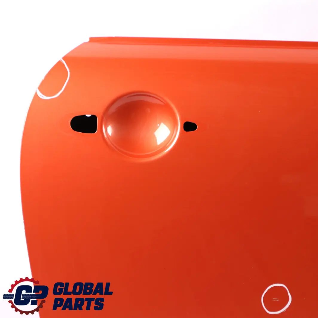 Door Front Right O/S Hot Orange Metallic - A26 to Mini Cooper One 1 R50 R52 R53 with Part number 7202912 Mini Cooper One 1 R50 R52 R53 Door Front Right O/S Hot Orange Metallic - A26 - SKU 7202912-HOT - Part number 7202912