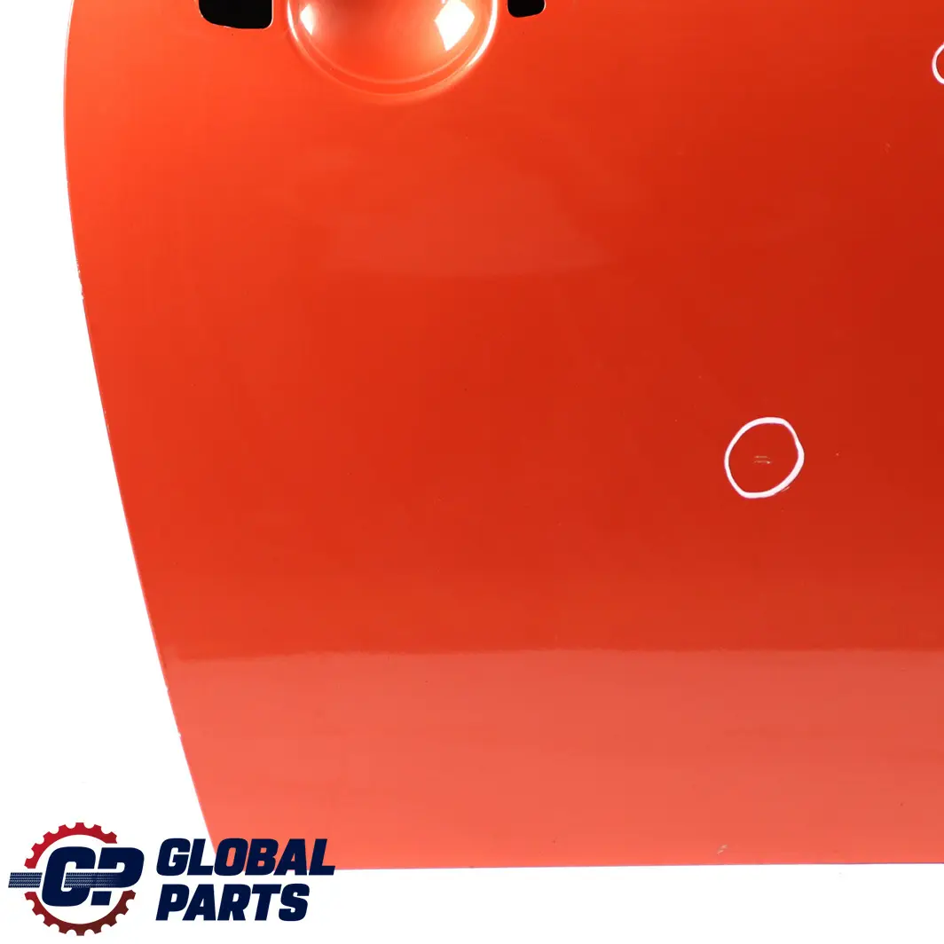 Door Front Right O/S Hot Orange Metallic - A26 to Mini Cooper One 1 R50 R52 R53 with Part number 7202912 Mini Cooper One 1 R50 R52 R53 Door Front Right O/S Hot Orange Metallic - A26 - SKU 7202912-HOT - Part number 7202912