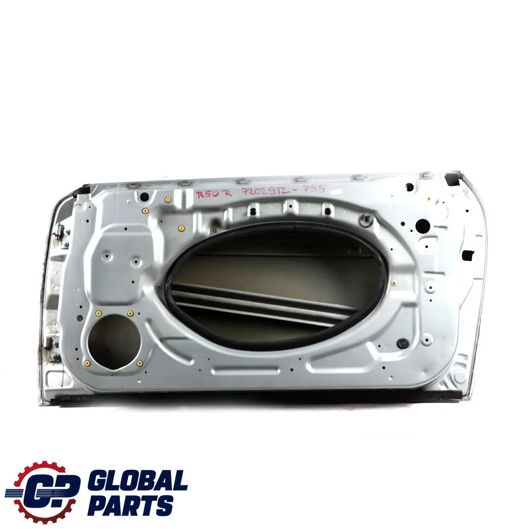 Door Front Right O/S Pure Silver Metallic - 900 to BMW Mini Cooper 5 R50 R52 R53 with Part number 7202912 BMW Mini Cooper 5 R50 R52 R53 Door Front Right O/S Pure Silver Metallic - 900 - SKU 7202912-PS5 - Part number 7202912