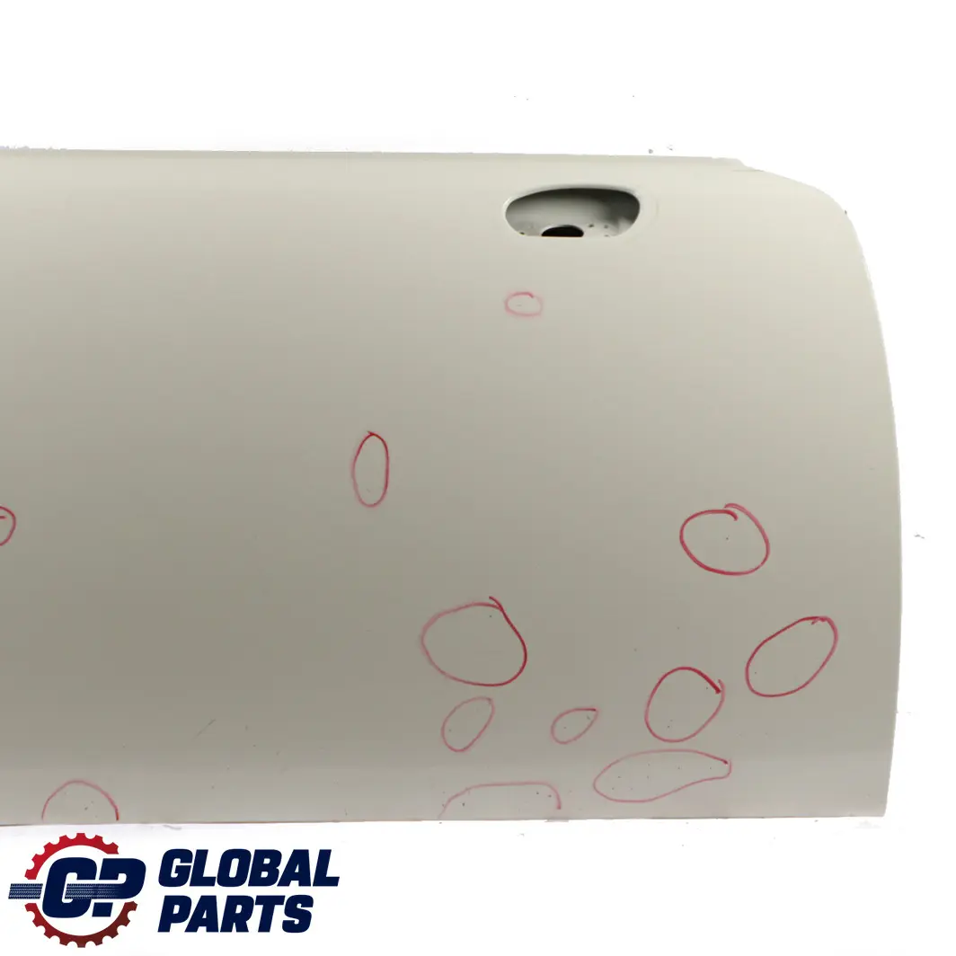Door Front Right O/S Pepper White - 850 to Mini Cooper One 4 R50 R52 R53 with Part number 7202912 Mini Cooper One 4 R50 R52 R53 Door Front Right O/S Pepper White - 850 - SKU 7202912-PW4 - Part number 7202912