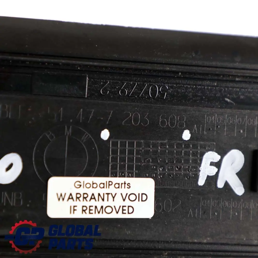 BMW 5 F10 Front Right Entrance Door Cover Trim Sill Strip Illuminated - SKU 7203608 - Part number 7203608