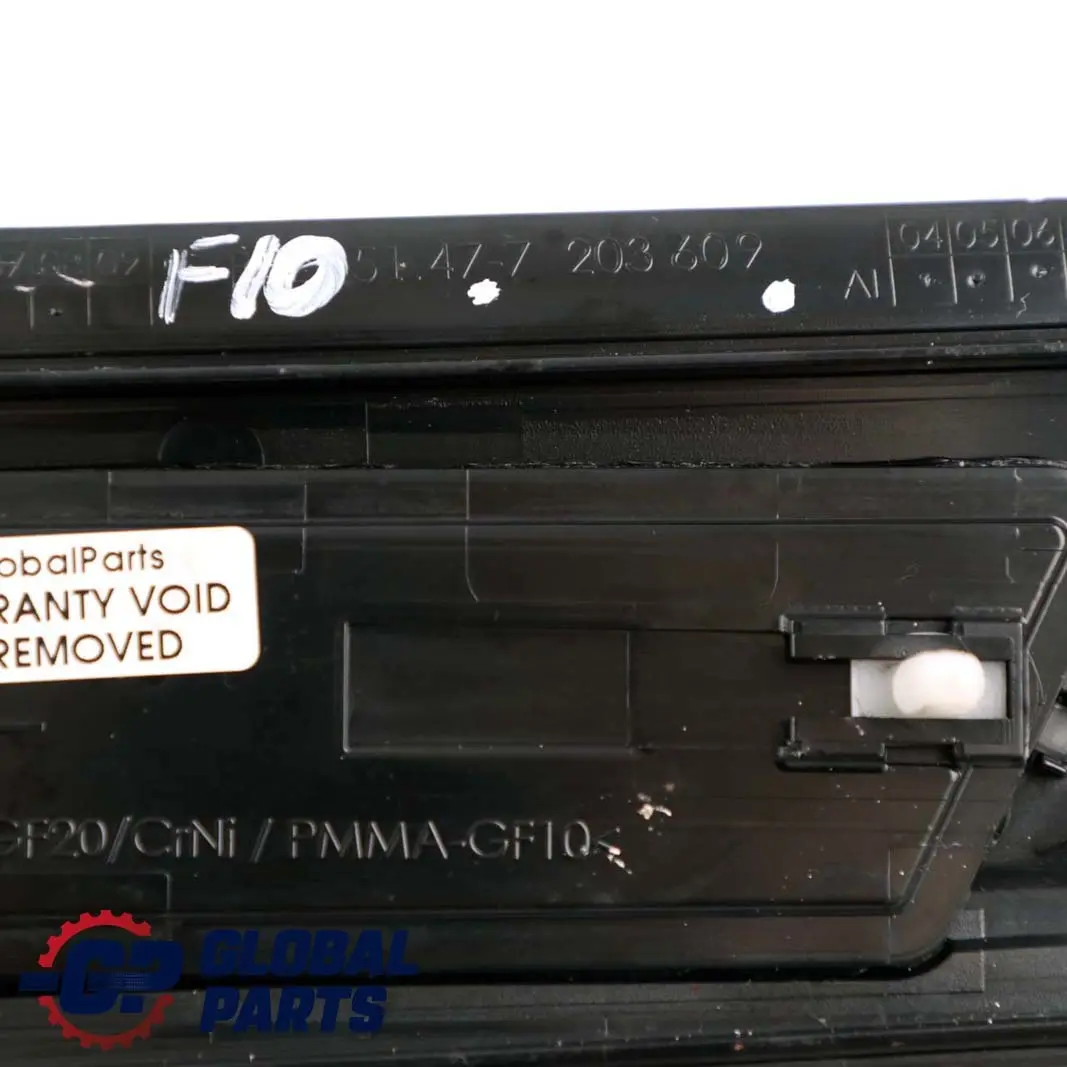 BMW F10 F11 Entrance Door Cover Trim Strip Rear Left N/S Illuminated - SKU 7203609 - Part number 7203609